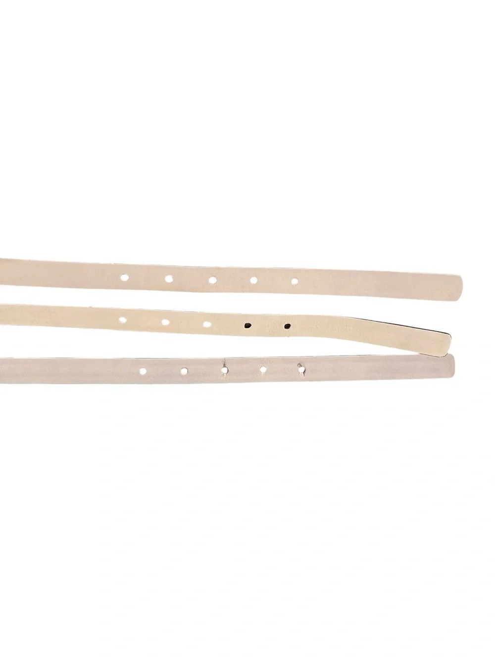 banana republic 3 Thin Leather Belt Set Bronze, croc brown, Black patent size xs